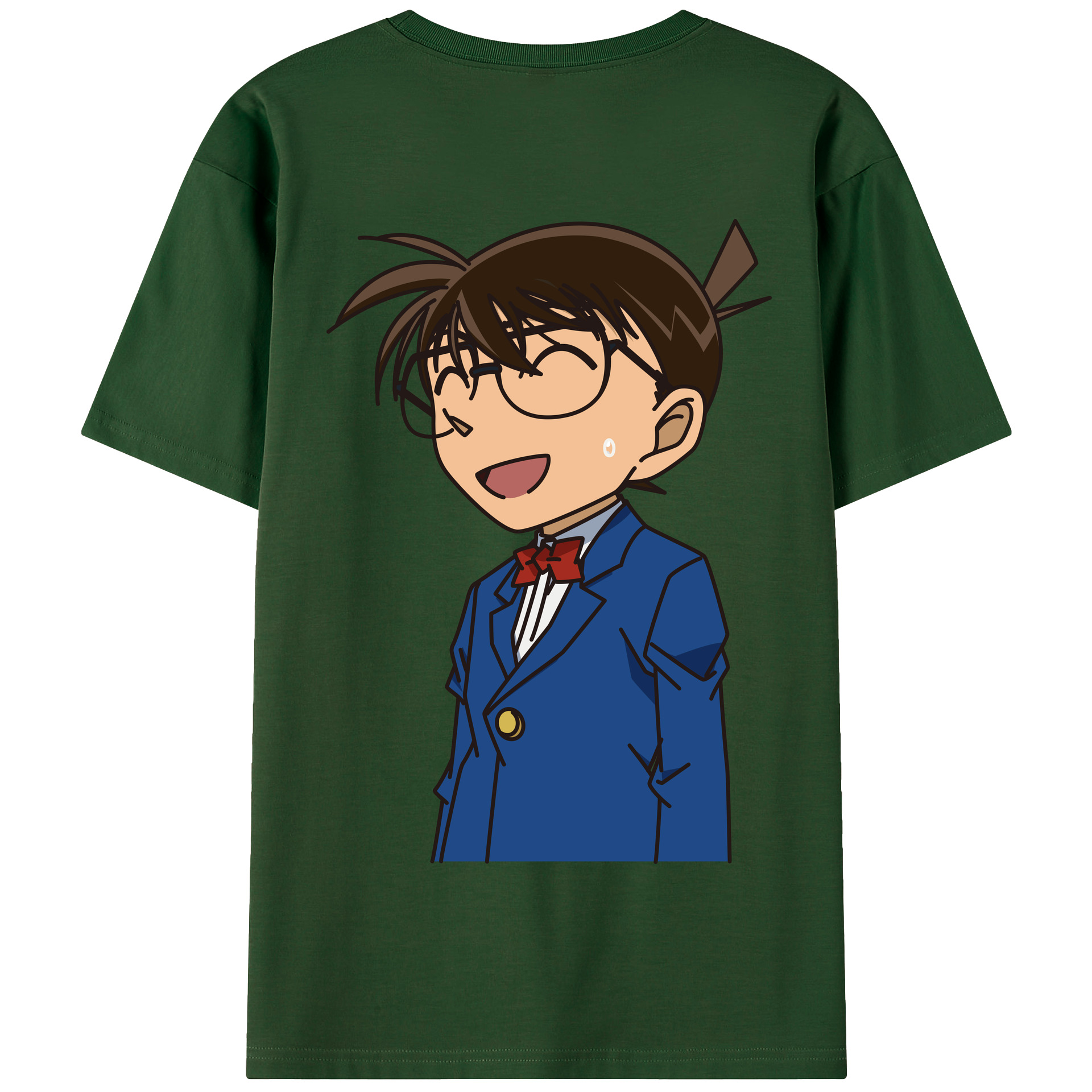 （画像用） 名探偵コナン 江戸川 コナン Detective Conan Conan Edogawa 綿100％半袖Tシャツ（背面プリント）